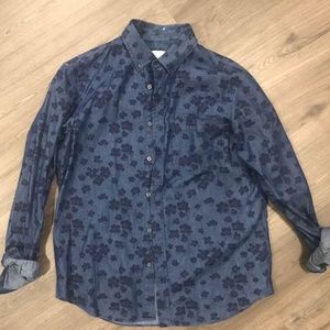 Club Monaco Button Up Shirt - Large Slim Fit